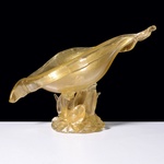 Large Ercole Barovier CONCHIGLIA Shell Compote / Vessel, Murano